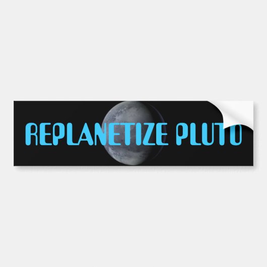 PLUTO NU VERANTWOORDEN!!!! BUMPERSTICKER (Voorkant)