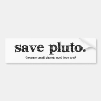 Pluto opslaan bumpersticker
