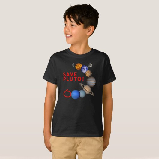 Pluto opslaan (Solar System) T-shirt (Voorkant volledig)
