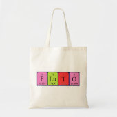 Pluto periodieke lijstnaam canvas tas (Voorkant)