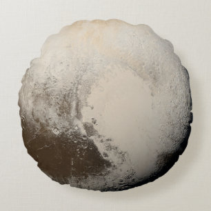 Pluto Planeet Foto Ruimte Zonnestelsel Elegant Gri Rond Kussen