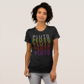 Pluto Planeet Retro Vintage Astronomie T-Shirt (Voorkant volledig)
