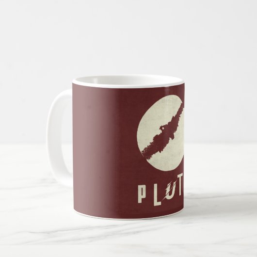 Pluto Planeet Ruimte Design Mok (Voorkant links)