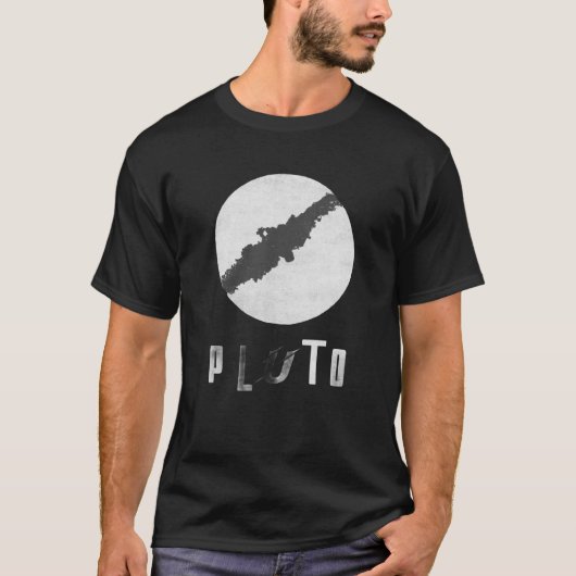 Pluto Planeet Ruimte Design T-Shirt (Voorkant)