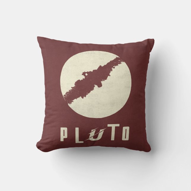 Pluto Planeet Ruimte Design Worp Kussen (Voorkant)