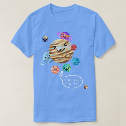 Pluto Planet Funny Space Cartoon Planets T-shirt (Design voorkant)