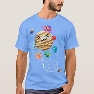 Pluto Planet Funny Space Cartoon Planets T-shirt