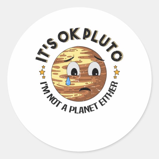 Pluto Planet Pluto Day Ronde Sticker (Voorkant)