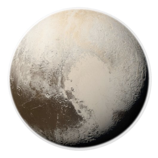 Pluto Planet Zonnestelsel Elegante Greige Schorpio Keramische Knop (Voorkant)