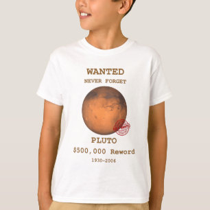 Pluto Plush Planet, vergeet Pluto nooit T-shirt