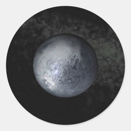 pluto ronde sticker (Voorkant)