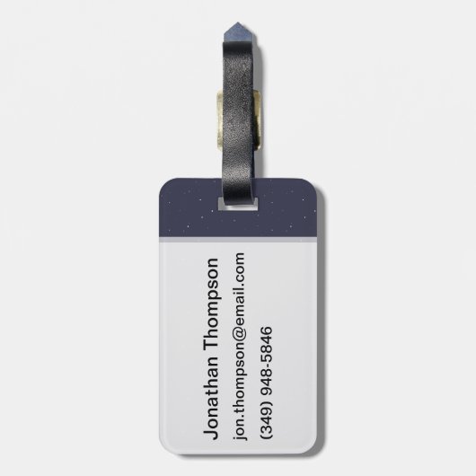 Pluto Selfie Bagagelabel (Achterkant verticaal)