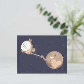 Pluto Selfie Briefkaart (Staand voorkant)