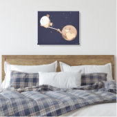 Pluto Selfie Canvas Afdruk (Insitu (Slaapkamer))