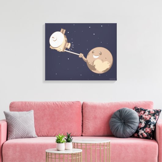 Pluto Selfie Canvas Afdruk (Insitu (Woonkamer))