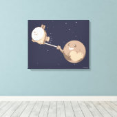 Pluto Selfie Canvas Afdruk (Insitu (Houten vloer))