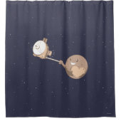 Pluto Selfie Douchegordijn (Voorkant)
