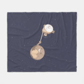 Pluto Selfie Fleece Deken (Voorkant (Horizontaal))