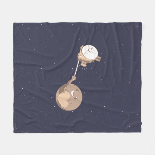 Pluto Selfie Fleece Deken (Voorkant (Horizontaal))