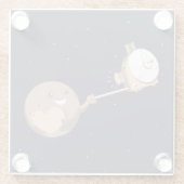 Pluto Selfie Glazen Onderzetter (Achterkant)