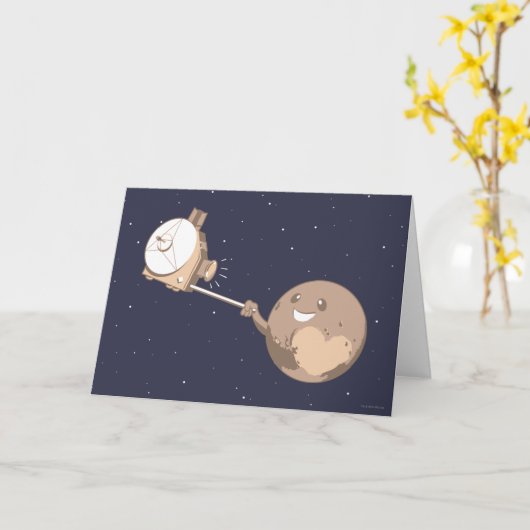 Pluto Selfie Kaart (Gele Bloem)
