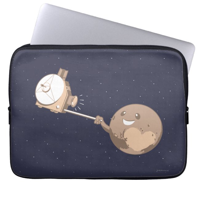 Pluto Selfie Laptop Sleeve (Voorkant)
