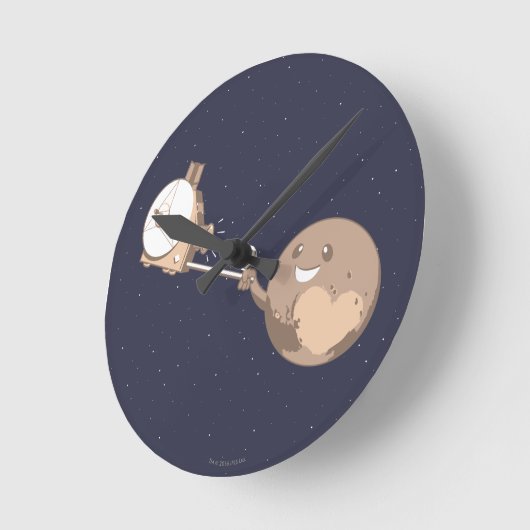 Pluto Selfie Ronde Klok (Hoek)