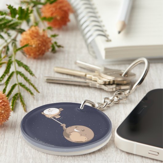 Pluto Selfie Sleutelhanger (Voorkant Rechts)