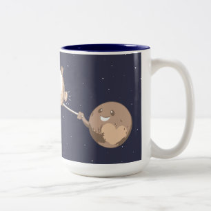 Pluto Selfie Tweekleurige Koffiemok