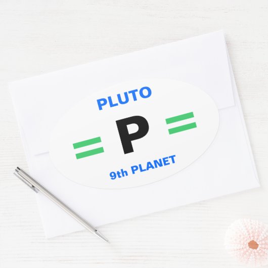PLUTO-stickers (4) Ovale Sticker (Envelop)