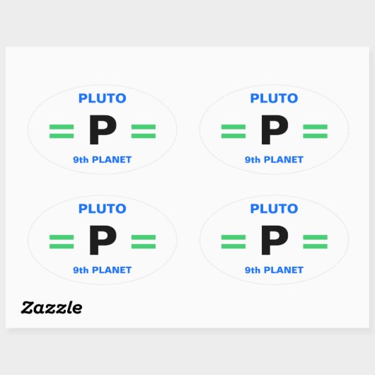 PLUTO-stickers (4) Ovale Sticker (Vel)