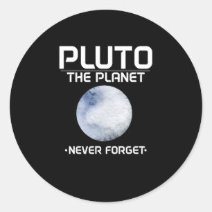 Pluto the Planet (2016) Vergeet het nooit Ronde Sticker
