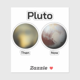Pluto: Toen vs Nu Sticker