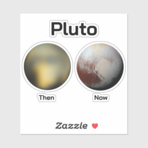 Pluto: Toen vs Nu Sticker