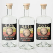 Pluto vergeet nooit 1930-2006 likeurfles etiket (Flessen)