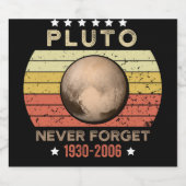 Pluto vergeet nooit 1930-2006 likeurfles etiket (Enkel label)