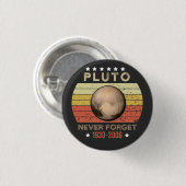 Pluto vergeet nooit 1930-2006 ronde button 3,2 cm (Voorkant /achterkant)