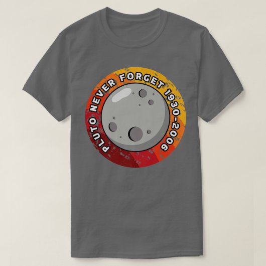 Pluto vergeet nooit 1930-2006 t-shirt (Design voorkant)