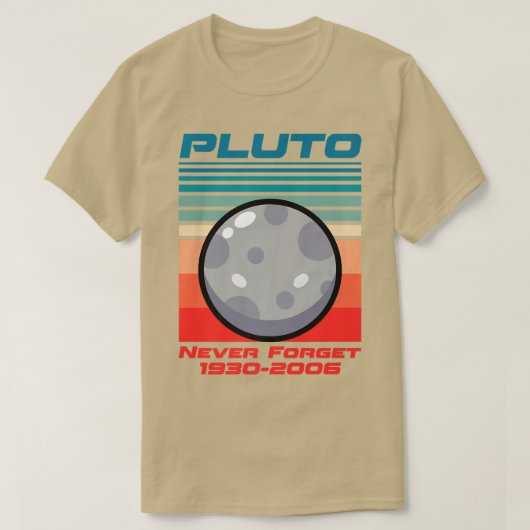 Pluto vergeet nooit 1930-2006 t-shirt (Design voorkant)