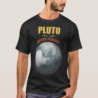 Pluto vergeet nooit cool t-shirt