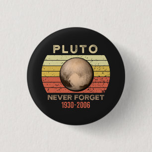 pluto vergeet nooit dat pluto een planeet is, verg ronde button 3,2 cm