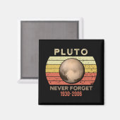 pluto vergeet nooit, eris, maan, astronomie, astro magneet (Voorkant / Achterkant)