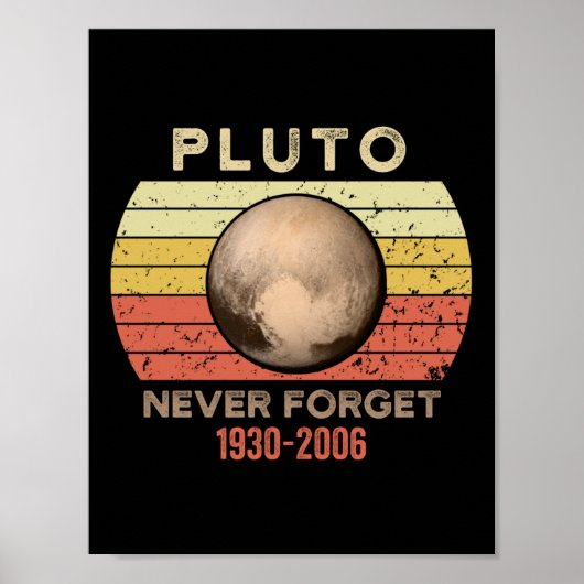 pluto vergeet nooit, eris, maan, astronomie, astro poster (Voorkant)