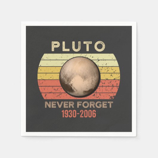 pluto vergeet nooit, eris, maan, astronomie, astro servet (Voorkant)