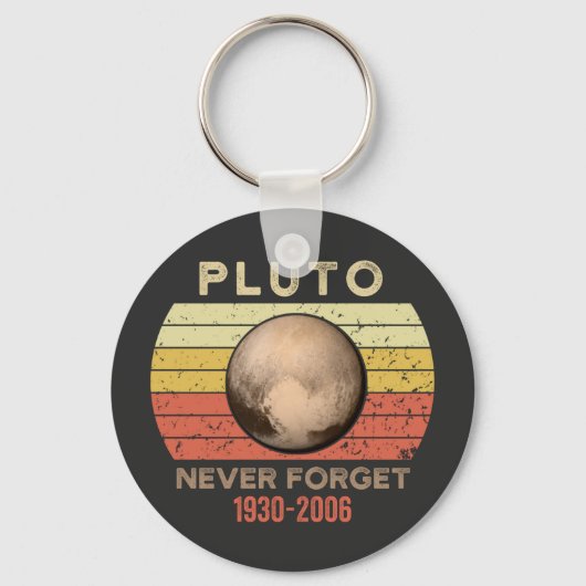 pluto vergeet nooit, eris, maan, astronomie, astro sleutelhanger (Voorkant)