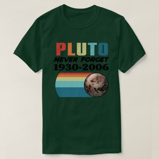 Pluto vergeet nooit Retro Pluto Weird Scie T-shirt (Design voorkant)