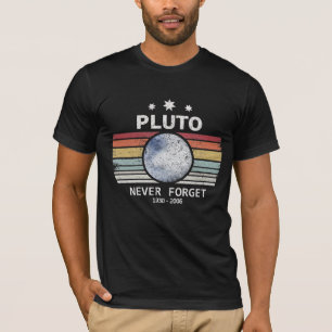 Pluto vergeet nooit Retro  stijl T-Shirt. T-shirt