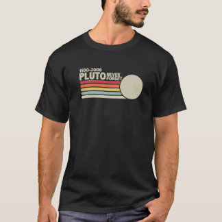 PLUTO VERGEET nooit Retro Style Funny Space, Scien T-shirt