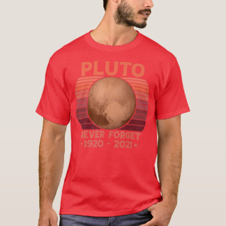 PLUTO VERGEET nooit Retro Style Funny Space, Vinta T-shirt