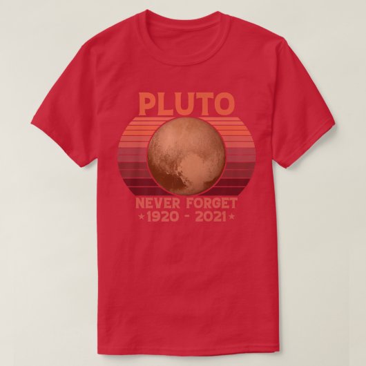 PLUTO VERGEET nooit Retro Style Funny Space, Vinta T-shirt (Design voorkant)